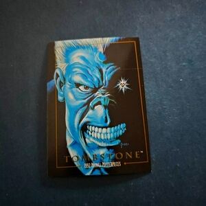1992 Marvel Masterpiece Tombstone error cut trading card